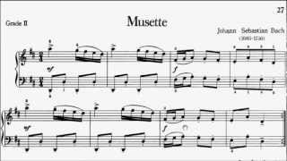 Piano Pieces for Children Grade 2 No15 Bach Musette P27 Sheet Music [upl. by Garrot]