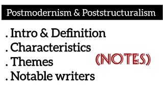 Post Moderanism VS post Structuralism in English Literature [upl. by Annahsed]