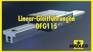 MÄDLER® LinearGleitführung DFG115  Plain bearing friction guide [upl. by Aihsinyt]