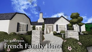 BLOXBURG French Family Home  NoGamepass  Speedbuild  Roblox [upl. by Sharla]