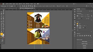 Comment faire un design de dépliant recto verso avec loutil plume en illustrator [upl. by Nauqed]