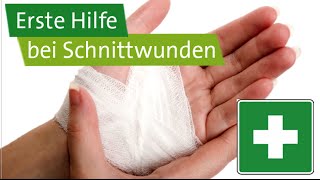 Erste Hilfe bei Schnittwunden [upl. by Tati]