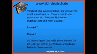 Vergleich von Evolutionstheorien Darwin und Lamarck mit Cuvier [upl. by Dorion]