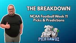 College Football Picks amp Predictions Week 11  11924  The Breakdown [upl. by Einalam]