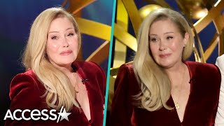 Christina Applegate Tears Up Over Emmys Standing Ovation Amid MS [upl. by Ahsirtal623]