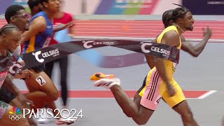 Noah Lyles smashes personal best wins Boston 60m with eyes on Paris  NBC Sports [upl. by Annawad]