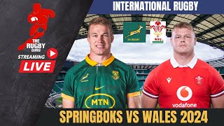 SPRINGBOKS VS WALES 2024 LIVE MATCH COMMENTARY [upl. by Arymas]