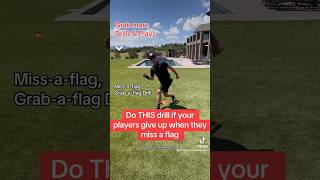 Players Giving Up after missing a flag Do this flag pulling drill drills flagfootball shorts [upl. by Eyma624]