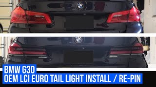 BMW G30F90  LCI TAIL LIGHT INTALL  REPIN [upl. by Almeta683]