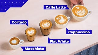 All Espresso Drinks Explained Cappuccino vs Latte vs Flat White and more [upl. by Elle782]