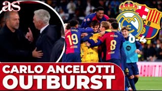 ANCELOTTIS postmatch OUTBURST at Barcelona bench uncovering the cause [upl. by Aiyotal]