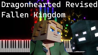 Dragonhearted Revised  Fallen Kingdom Minecraft Piano Tutorial NivekPiano [upl. by Eehtomit251]