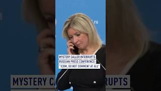 Mystery caller interrupts Russian press conference “ICBM do not comment at all” [upl. by Leahcimed]