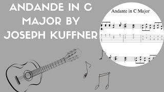 Joseph Kuffners Classical Guitar Andante  Affordable Sheet Music [upl. by Idnod]