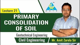 Primary Consolidation of Soil  Lecture 21  Geotechnical Engineering [upl. by Orlov226]