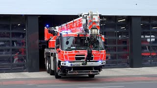 Neuer GROVE Feuerwehrkran Einsatzfahrten Berufsfeuerwehr Köln Feuerwache Weidenpesch [upl. by Templeton516]