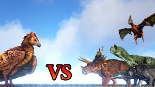 New Argentavis VS Sabertooth Carno Trike amp more ARK Dinosaurs  Cantex [upl. by Nirrek30]