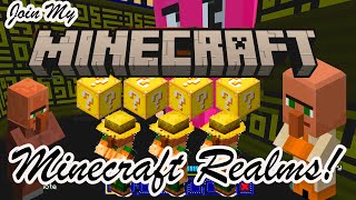 Minecraft Realms Bedrock My Invite Link Come Join [upl. by Antonetta]