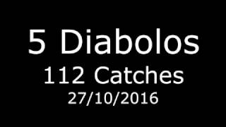 5 Diabolo Low WORLD RECORD  112 CATCHES  SELF START [upl. by Adnolahs]