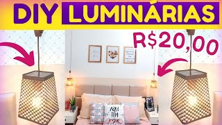 DIY Como Fazer Luminárias Pendentes Gastando muito pouco [upl. by Pauletta]