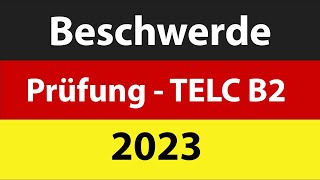 Telc B2 Beruf  Beschwerde Brief  neue 2023 [upl. by Etteyniv]