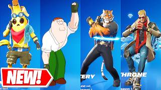 ALL NEW FORTNITE CHAPTER 5 SKINS DANCES amp EMOTES Peter Griffin Surfin Bird Im A Mystery [upl. by Higbee]