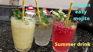 3 types easy mojito recipe in tamilvirgin mojitomango mojitopomegranate mojito summerdrink [upl. by Gleeson]