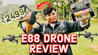 E88 Drone unboxing and testing  4K Foldable Camera Drone Test Price2499 Only [upl. by Nerita]