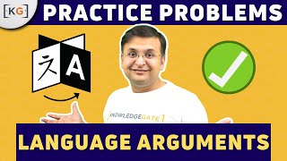 17 Practice Problems on Language arguments  examples  problems [upl. by Aubry987]