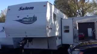 2004 Salem Forest River 32 foot 5th wheel travel trailer SUPER SLIDE rear bunks [upl. by Aysan137]