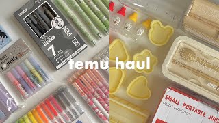 huge back to school temu haul 🌼✏️ cute stationery travel accessories amp more [upl. by Nilak]