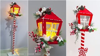 Haz Tu Farol Navideño de Forma económica  Manualidades Navideños Para Vender  Adornos Navideños 🎄 [upl. by Allimrac]