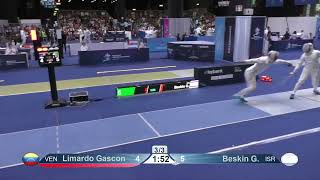 2023 242 T64 05 E M Individual Milano ITA WCH BLUE LIMARDO GASCON VEN vs BESKIN ISR [upl. by Arras277]