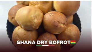 AUTHENTIC GHANA DRY BOFROT RECIPE HOW TO MAKE GHANA BOFROT🇬🇭 [upl. by Kimura]