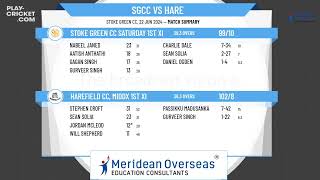 Stoke Green CC Saturday 1st XI v Harefield CC Middx 1st XI [upl. by Orlena]