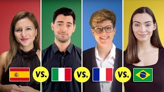 Spanish vs Italian vs French vs Portuguese  Romance Languages Comparison [upl. by Marucci539]