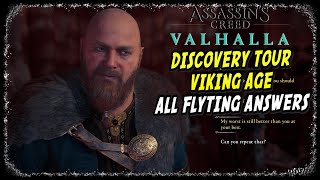 Assassins Creed Valhalla Discovery Tour All Flyting Answers [upl. by Asseram]