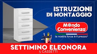 Istruzioni di montaggio Settimino Eleonora 5C  MONDO CONVENIENZA [upl. by Jabon642]