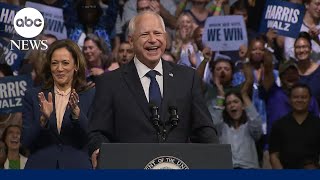 FULL Gov Walz speaks at campaign rally after being announced as Harris VP pick [upl. by Yi]