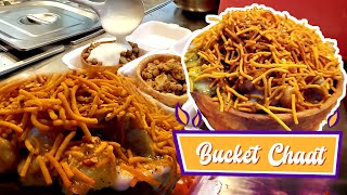 Famous Bucket Chaat of Karachi Delicious Katori Chaat  Pakistani Street Food [upl. by Masterson]