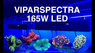 VIPARSPECTRA 165W Settings Schedule Spectrum Setup Light Saltwater Coral Reef Aquarium [upl. by Eissat]