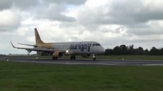 London Southend Airport Aurigny ERJ195 Arrival DIVERT FROM GATWICK [upl. by Jude]