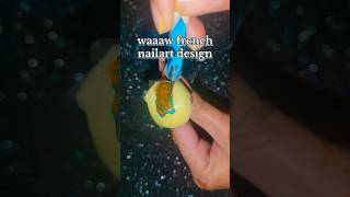 French Tip Nailart Design For New Beginners 🔥💅shorts nailart viralsong [upl. by Franni]