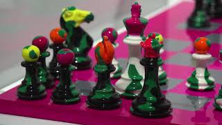 Painted Pieces Art Chess from Purling London at St Louis’ World Chess Hall of Fame [upl. by Ieluuk]