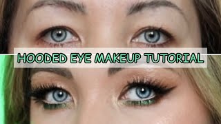 FULLY HOODED DOWNTURNED EYE MAKEUP TUTORIAL  EYELINER TECHNIQUE ✔️ [upl. by Weed745]