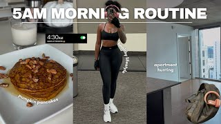 MY 5AM MORNING ROUTINE ☀️ productive day apartment hunting dating apps suck [upl. by Sherburn]