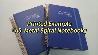 Printed Notebook Examples Custom A5 Metal Spiral Notebook [upl. by Krysta39]