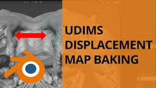 UDIMs displacement map baking in Blender [upl. by Hadria]