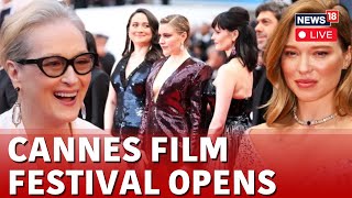 Cannes Film Festival 2024 LIVE  Cannes Film Festival Red Carpet LIVE  Meryl Streep Greta Gerwig [upl. by Nylde]