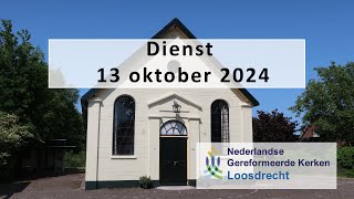 Dienst NGK Loosdrecht 13 oktober  Ds M Janssens [upl. by Molahs]